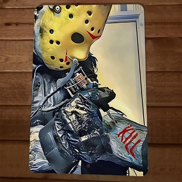 Jason Kill Tattoo Horror Friday 13th 8x12 Metal Wall‎ Sign Poster - Picture 1 of 1